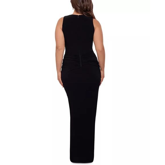 Betsy & Adam Plus Size V-Neck Gown 14W - Picture 2 of 2